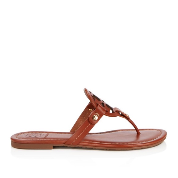 Tory Burch Vintage Vachetta Leather Flip Flops - Picture 2 of 5